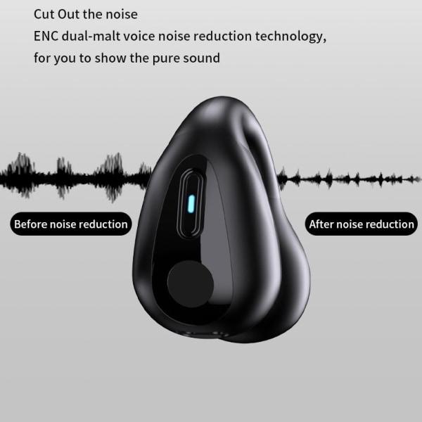 INF Trådlösa open-ear hörlurar Bluetooth 5.3 beige