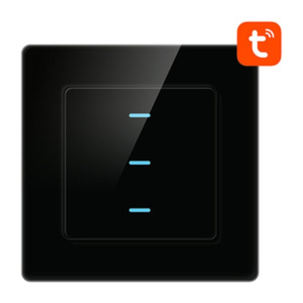 Smart Light Switch WiFi Avatto N-TS10-B3 3-vägs TUYA (svart)