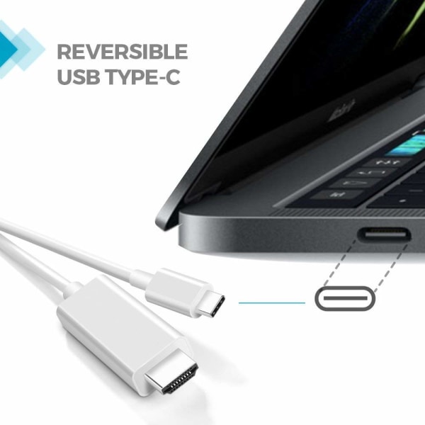 INF USB-C-HDMI-kaapeli 4K UHD 2 metriä