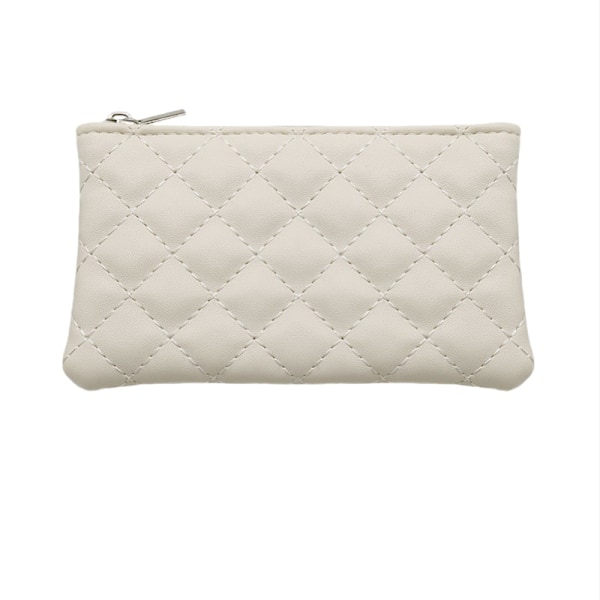 Kompakt myntv purse i PU-läder Beige