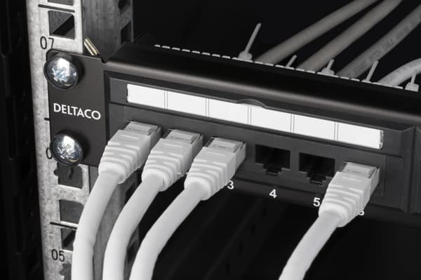 UTP patch panel 24xRJ45 Cat6 krone terminal 1U 19" black