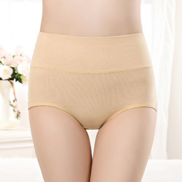 Højtaljede trusser (5-pak) Beige L