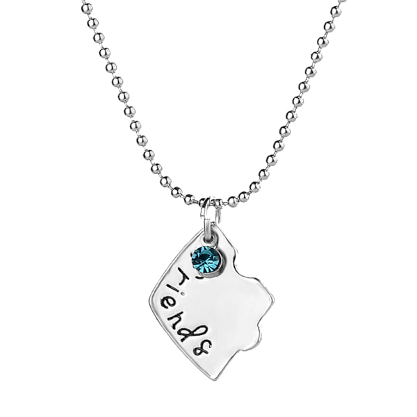 Hjärtpusselhalsband "Best Friends Forever" 3 st Zinklegering silver