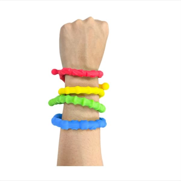 Sensorisk stresslindrande pinne 4-pack – mjuk silikon vridbar fidget för kontor, studier och resor, texturerad yta, bärbar 25cm längd 1.3cm bredd