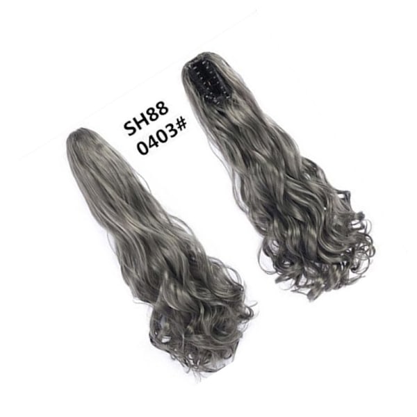 Claw Clip Hästsvansförlängning - Lång Lockig Vågig Hårklämma Modell 9