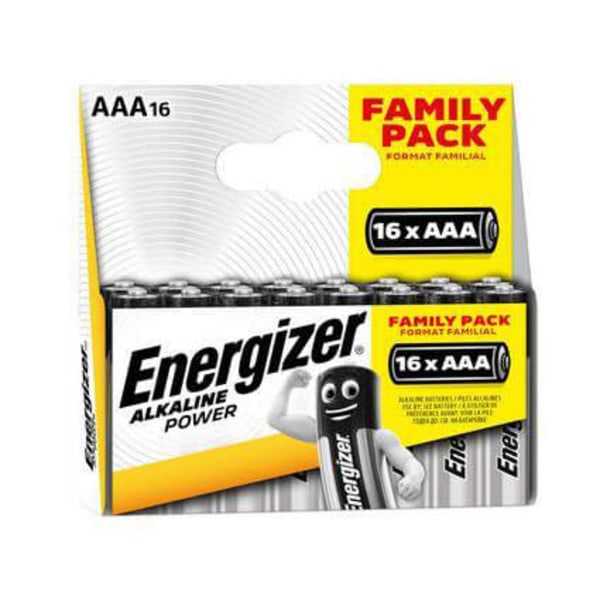 ENERGIZER Batteri AAA/LR03 Alkaline Power 16-pack