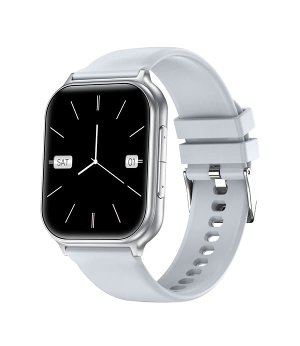 Multifunktionell Smartwatch med Hälsoövervakning och Bluetooth-Samtalsstöd, kompatibelt med Android och iOS Silver Silver