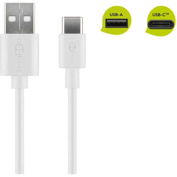 USB-C™ laddnings- och synkroniseringskabel (USB-A > USB-C™)