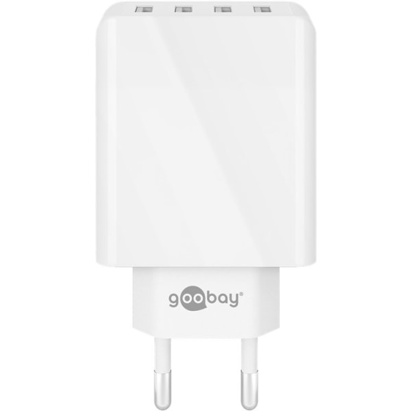 USB-A multiport laddare (30 W) vit