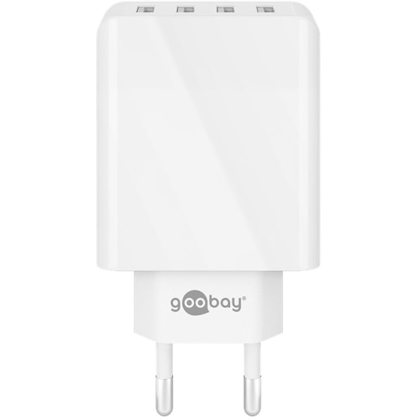 USB-A multiport oplader (30 W) hvid