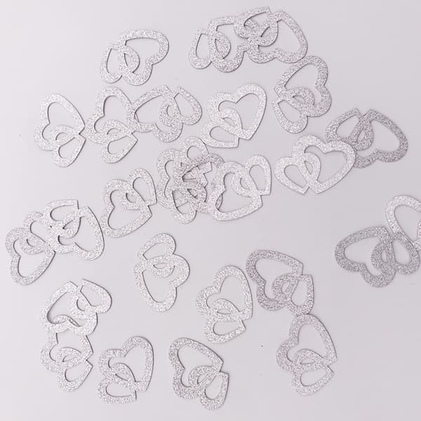 50 stk. elegant bryllups- og festpynt Silver Silver