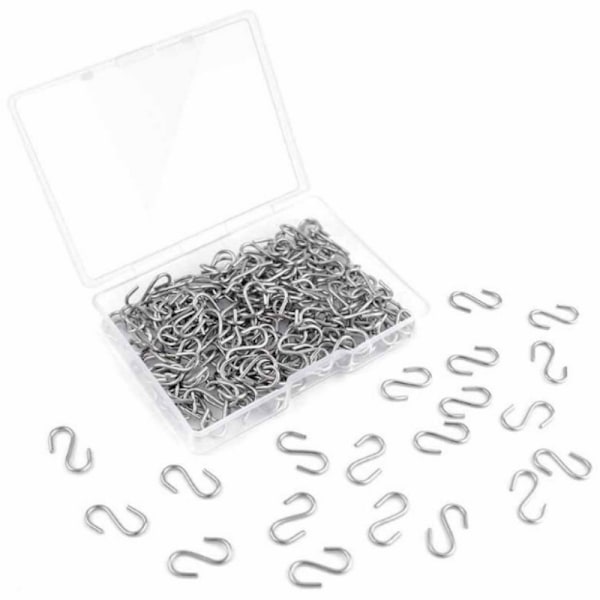 Mini S Krokar i Rostfritt Stål, 100-pack Svart