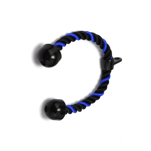 Dobbelt triceps pulldown-reb - høj pulley kabelbeslag til lat pulldown, face pulls og triceps extensions, polyester + aluminiumlegering Black+Blue Black+Blue