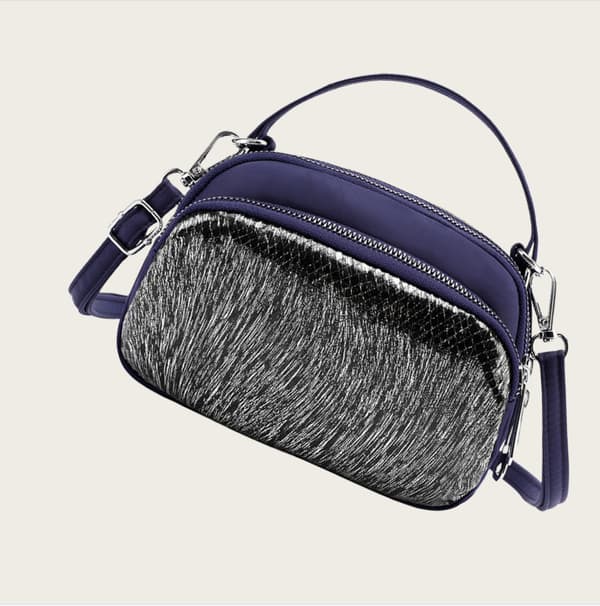 Stilfuld Sequin Crossbody Taske til Kvinder DarkBlue DarkBlue