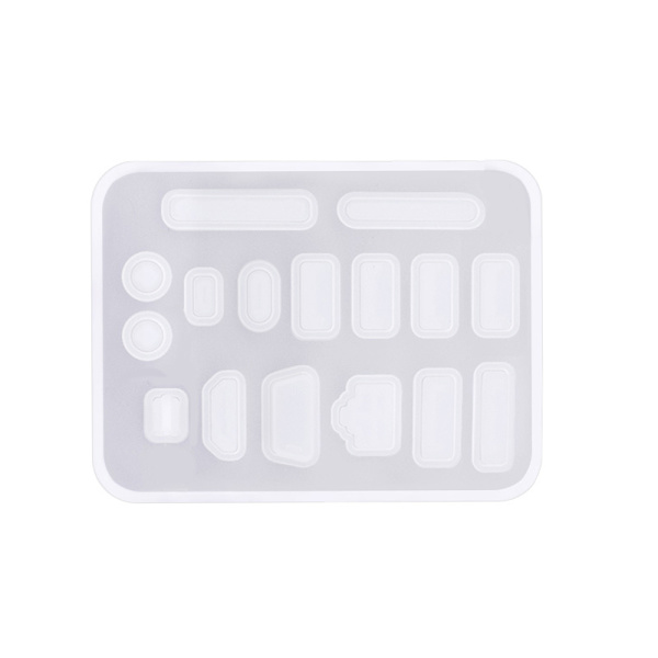 16-delat set Laptop dammpluggset Transparent