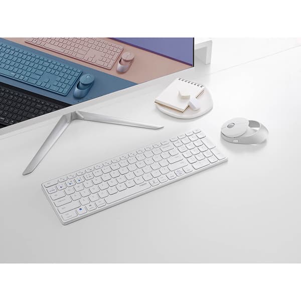 Tastatur/mus-sæt 9750M Multi-Mode Trådløs Hvid