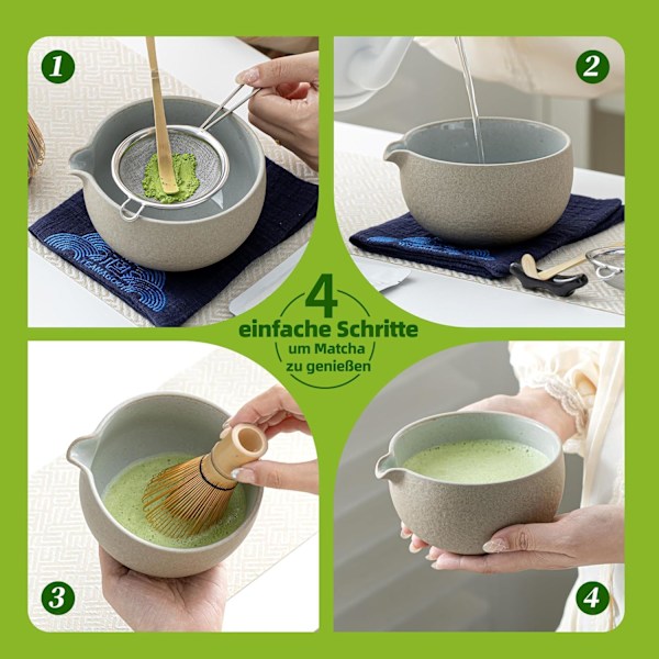 Matcha Visp Set SQ Jump Knife Glansig Grön 4-delars Set