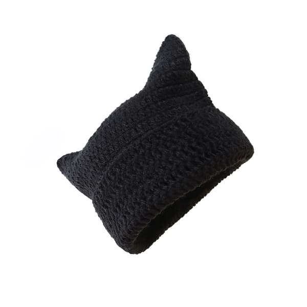 Lekfull Devil Stickad Mössa Black Black