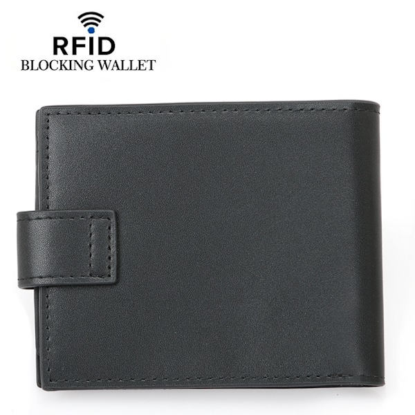 Elegant RFID-blokerende spændepung - ægte læder