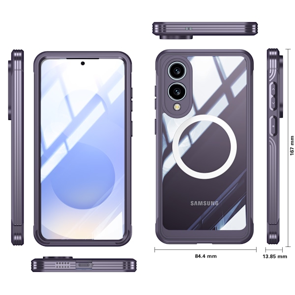 Stødsikkert cover til Samsung Galaxy S25 Edge Mørke lilla