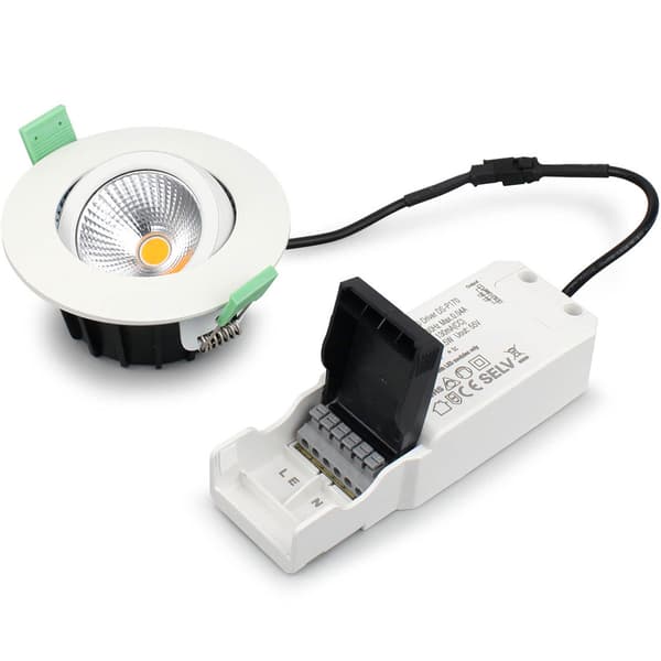 Lisa Dimbar Infälld downlight 3000K 600lm IP65 1-pack Vit