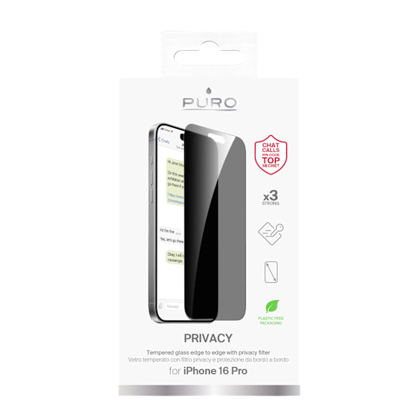 iPhone 16 Pro Privacy Tempered Glass