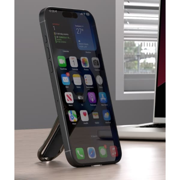 Magnetisk ringhållare för telefon med handledsrem – 360° rotation och 180° bordsstöd Gray Gray