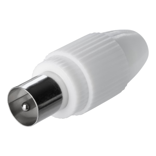 Antenna connector, 9.5mm male, screw mounting