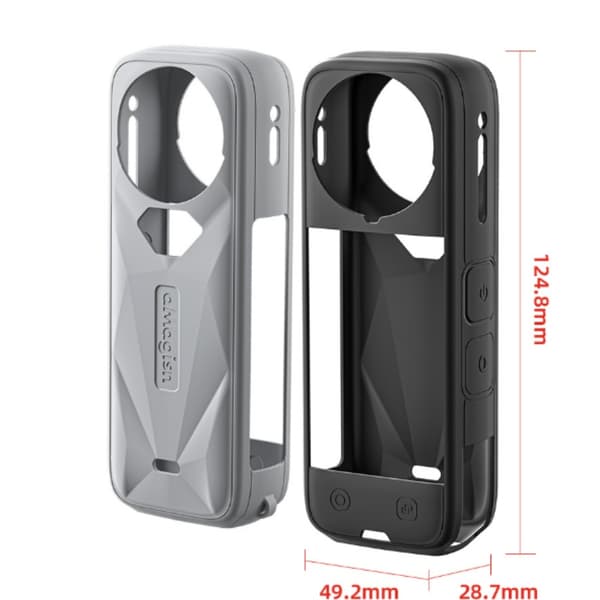 Insta360 X5 Silikonisuojus: Kameran runko ja linssisuojus Harmaa