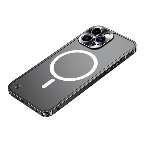 Cool Svart Magnetisk Stötfångare med Sjöhästspänne kompatibelt med APPLE iPhone 17 Pro Max