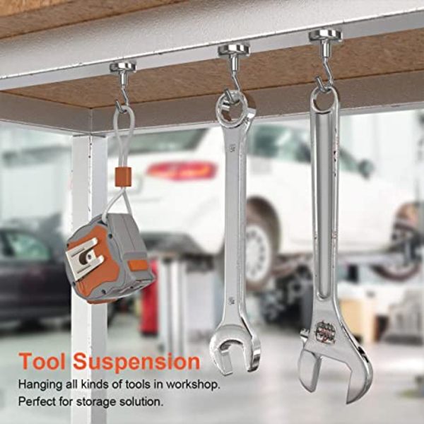 Magneettikoukku 4 kpl Hopea 1.5 kg