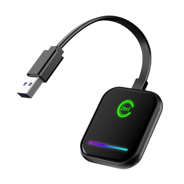 Trådløs CarPlay-adapter: Kablet til trådløs bil-autoboks
