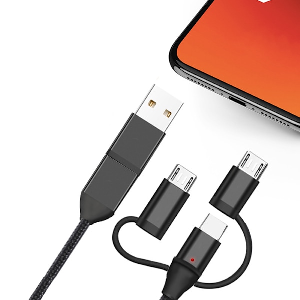 60W PD Hurtigopladningskabel til Apple & Android 1,5 mio