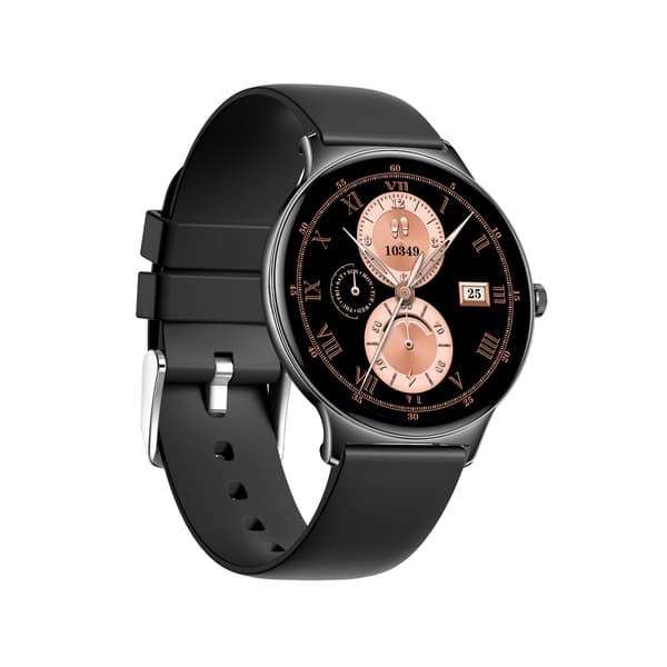 Multifunktionelt smartwatch med Bluetooth-opkald og sundhedsovervågning Sort
