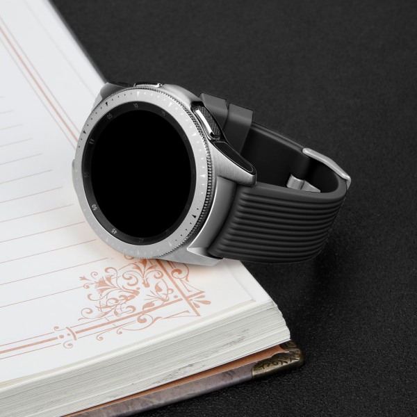 INF Samsung Galaxy Watch 42 mm  silikonearmbånd (S) Sort