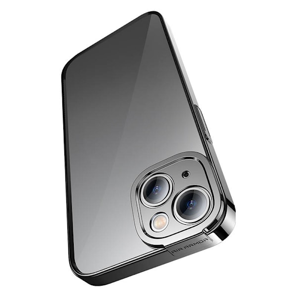 Baseus Glitter Transparent Cover og hærdet glas sæt til iPhone 14 Plus (sort)