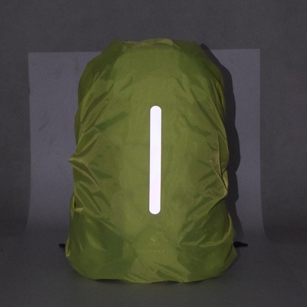 Regnskydd för ryggsäck med reflexremsa Grön M Grön M
