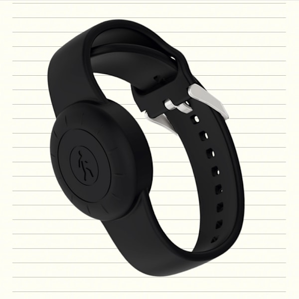 Silikonisuojakotelo Apple AirTag -hihnallesi - Lyhyt Musta