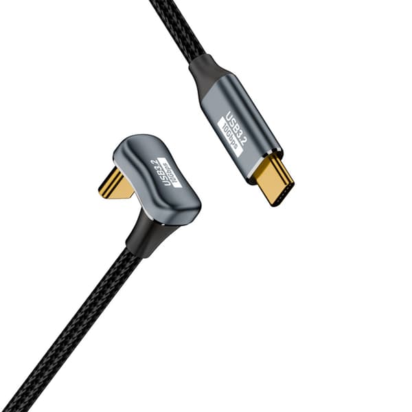 Full-Function GEN2 U-formet USB-C til USB-C datakabel 10Gbps, 100W PD, 4K@60Hz, aluminiumlegering og nylon, 0.5/1/1.5/2m 2 m 2 m