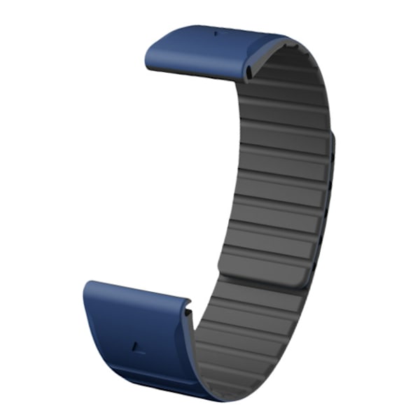 Garmin Fenix-rem, magnetisk silikone Garmin-urrem kompatibel med Fenix 8/7/6/5 Sort/blå 26 mm