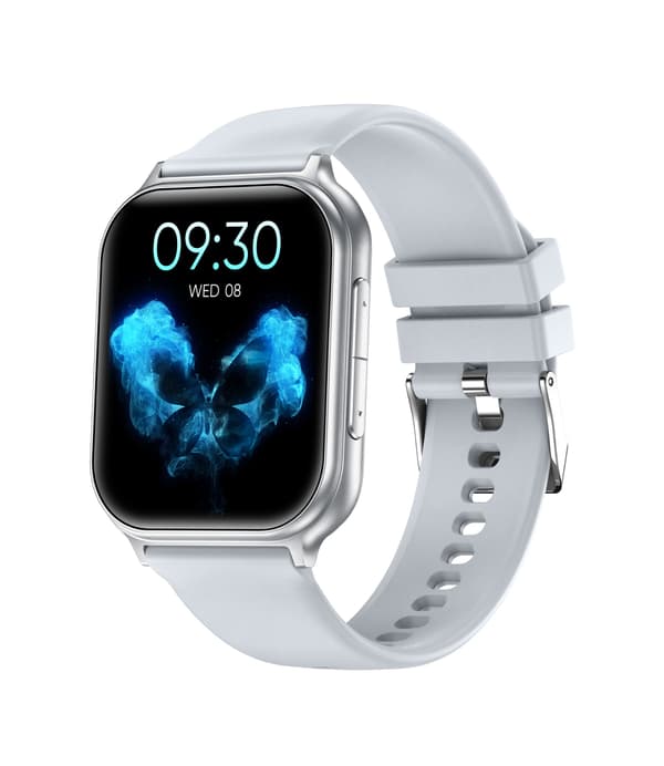 Multifunktionell Smartwatch med Hälsoövervakning och Bluetooth-Samtalsstöd, kompatibelt med Android och iOS Silver Silver
