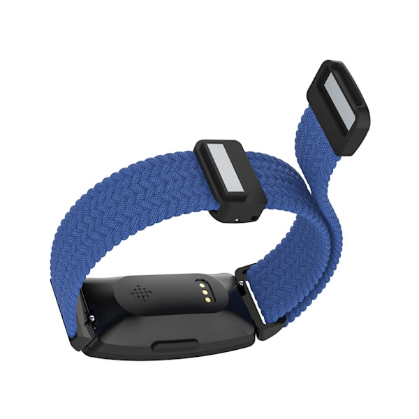 Stilfuld Vævet Nylon Magnetisk Rem til Fitbit Inspire 3 Blå