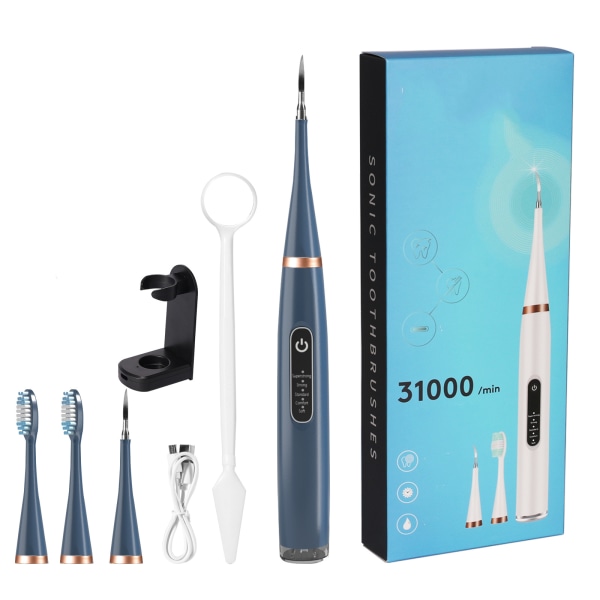 Elektrisk tandborste med tandstensborttagare Blå