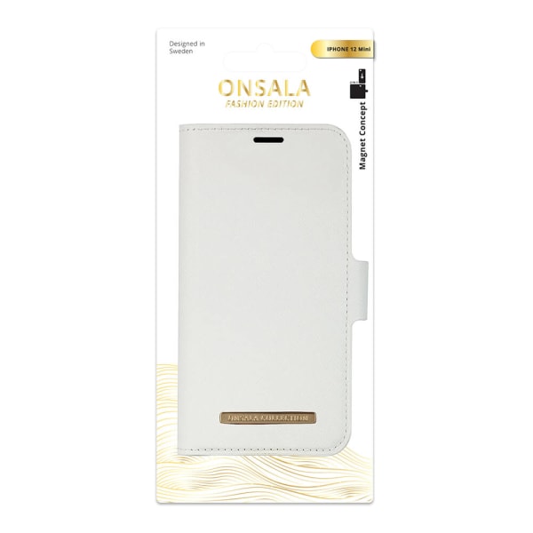 ONSALA Mobilfodral Saffiano White - iPhone 12 Mini