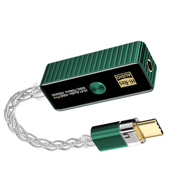 BJ06-Pro (HA01 PRO) Type-C til 3,5 mm hovedtelefon-lydadapter Green Green