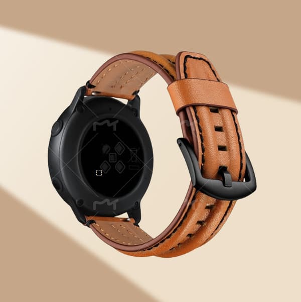 Premium læderrem til Samsung Galaxy Watch4 Classic Brown Brown