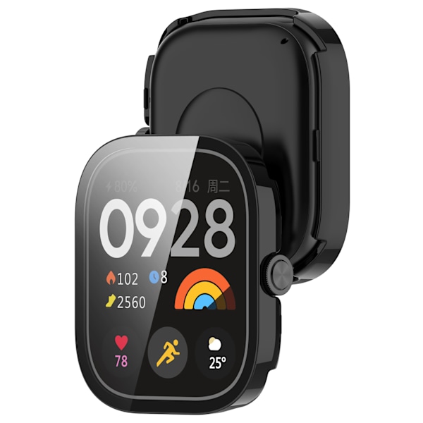 Etui med indbygget skærmbeskytter til Redmi Watch 5 Sort