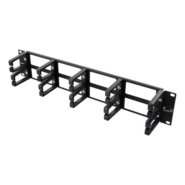 19" cable management, metal/plastic, 10 loops feedthrough