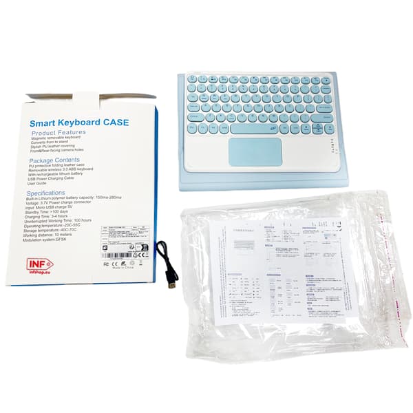 Bluetooth-tangentbordsfodral för Samsung Galaxy Tab A9+ 11" Blue Blue
