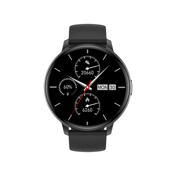 C66 Multifunktionell Smartwatch med Bluetooth-samtal & Hälsoövervakning, kompatibelt med Android och iOS Black Black
